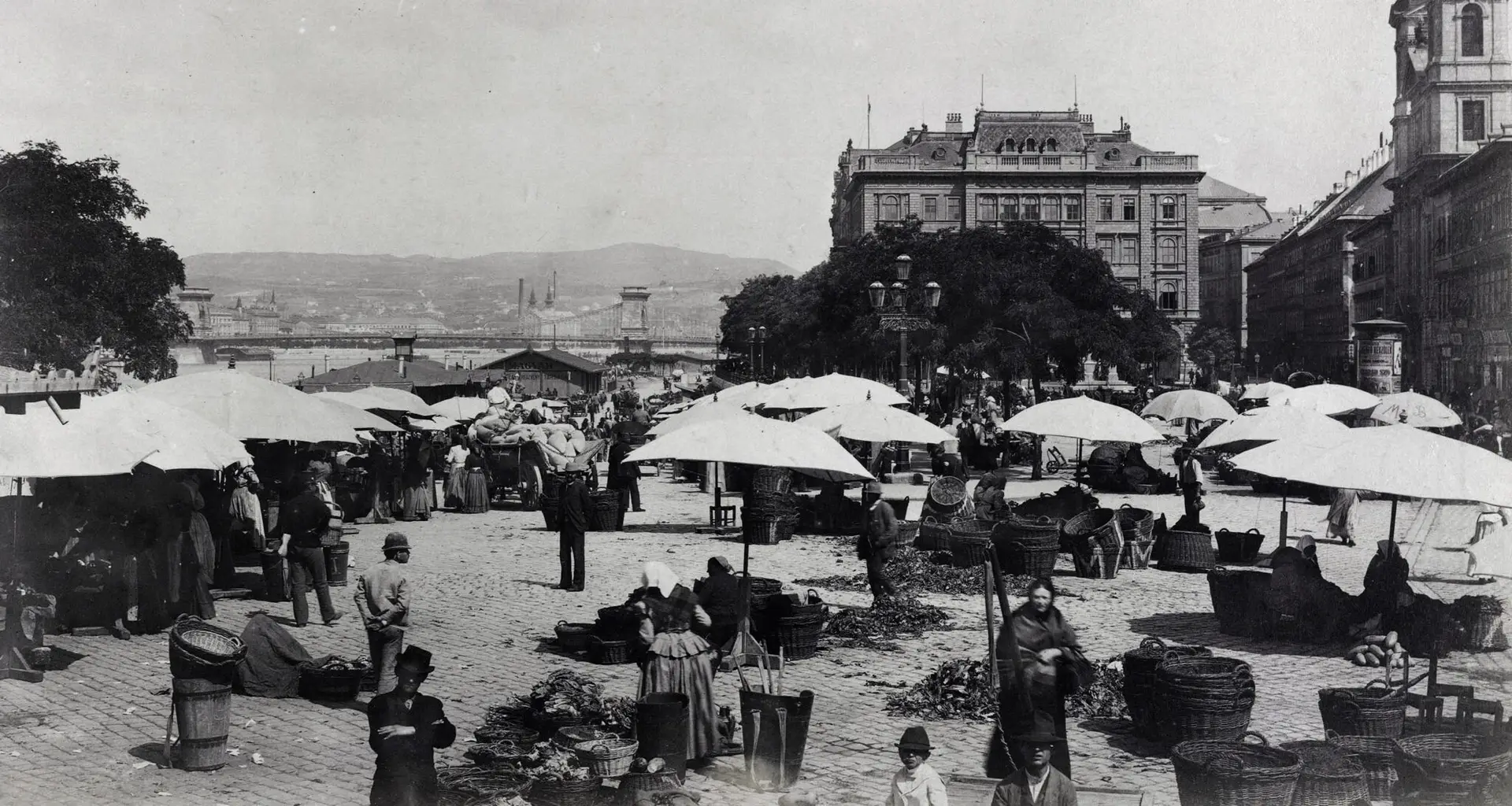 market scene in Budapest