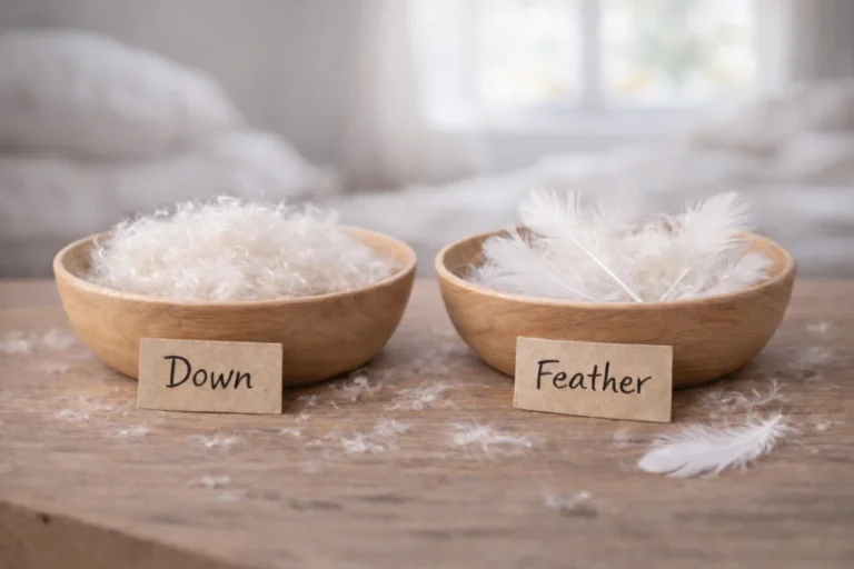 difference between goose down and feather