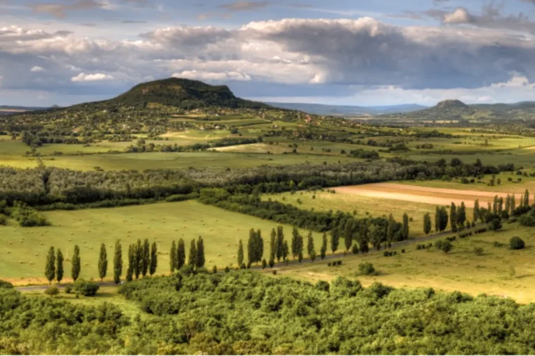 Hungarian landscape with Badacsony in the background